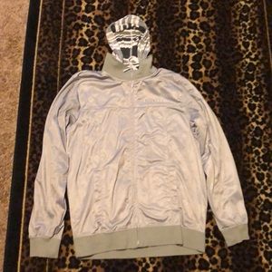 billa bong layered bomber/hoodie jacket